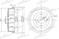 Тормозный барабан PATRON PDR1533