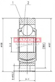 Шарнирный комплект KAMOKA 8738