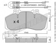 Комплект тормозных колодок TRUSTING 276.0W