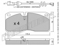 Комплект тормозных колодок TRUSTING 278.4W