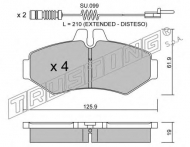 Комплект тормозных колодок TRUSTING 588.0W