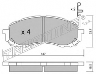 Комплект тормозных колодок TRUSTING 778.0