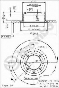 Тормозной диск BRECO BS 7175