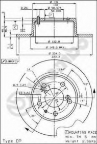 Тормозной диск BRECO BS 7250