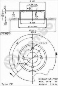 Тормозной диск BRECO BS 7332