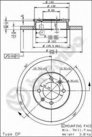 Тормозной диск BRECO BS 7340