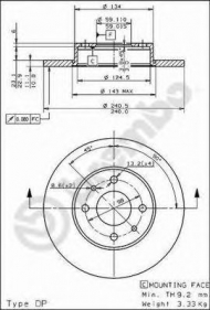 Тормозной диск BRECO BS 7356