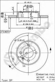 Тормозной диск BRECO BS 7383