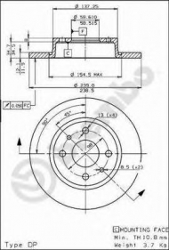 Тормозной диск BRECO BS 7394