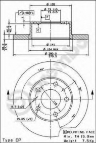 Тормозной диск BRECO BS 7501