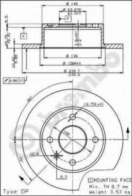 Тормозной диск BRECO BS 7525