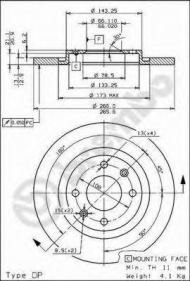 Тормозной диск BRECO BS 7557