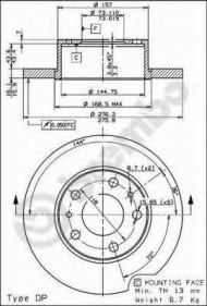 Тормозной диск BRECO BS 7582