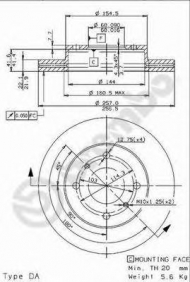 Тормозной диск BRECO BS 8026