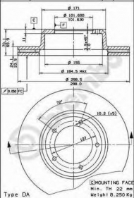 Тормозной диск BRECO BS 8035