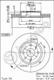 Тормозной диск BRECO BS 8164