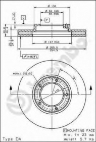 Тормозной диск BRECO BS 8180