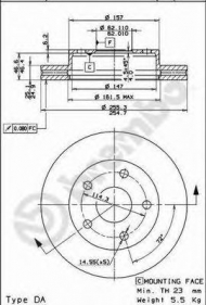 Тормозной диск BRECO BS 8185
