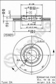 Тормозной диск BRECO BS 8207