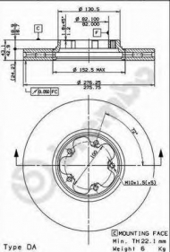 Тормозной диск BRECO BS 8390
