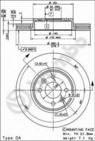 Тормозной диск BRECO BS 8394