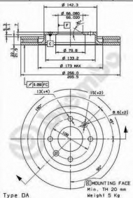 Тормозной диск BRECO BS 8414