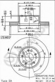 Тормозной диск BRECO BS 8434