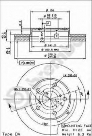 Тормозной диск BRECO BS 8472