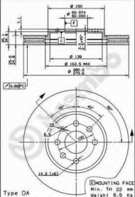 Тормозной диск BRECO BS 8486