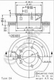 Тормозной диск BRECO BS 8534