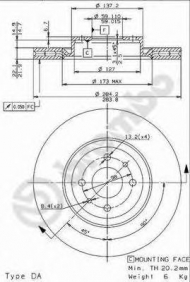 Тормозной диск BRECO BS 8536