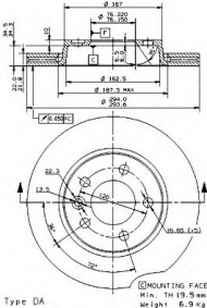 Тормозной диск BRECO BS 8553