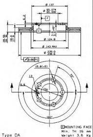 Тормозной диск BRECO BS 8569