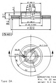 Тормозной диск BRECO BV 8588