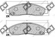 Комплект тормозных колодок DJ PARTS BP1040