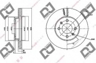 Тормозной диск DJ PARTS BD1108