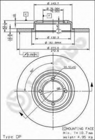Тормозной диск BREMBO 08.1976.10