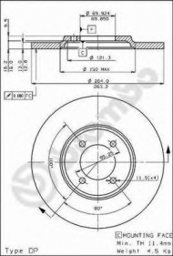 Тормозной диск BREMBO 08.2557.50