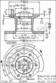 Тормозной диск BREMBO 08.5079.10