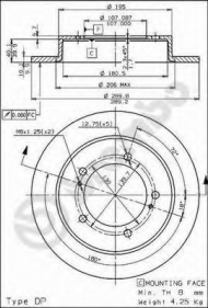 Тормозной диск BREMBO 08.5266.10