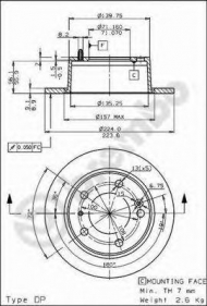 Тормозной диск BREMBO 08.5352.10