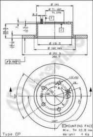 Тормозной диск BREMBO 08.5636.10