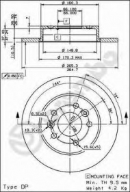 Тормозной диск BREMBO 08.5645.50