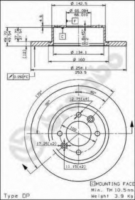 Тормозной диск BREMBO 08.5646.20