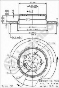 Тормозной диск BREMBO 08.5725.10