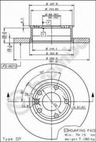 Тормозной диск BREMBO 08.5768.10