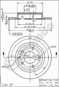 Тормозной диск BREMBO 08.7352.10
