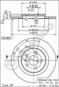 Тормозной диск BREMBO 08.7955.11