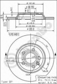 Тормозной диск BREMBO 08.9176.11