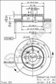 Тормозной диск BREMBO 09.6748.10